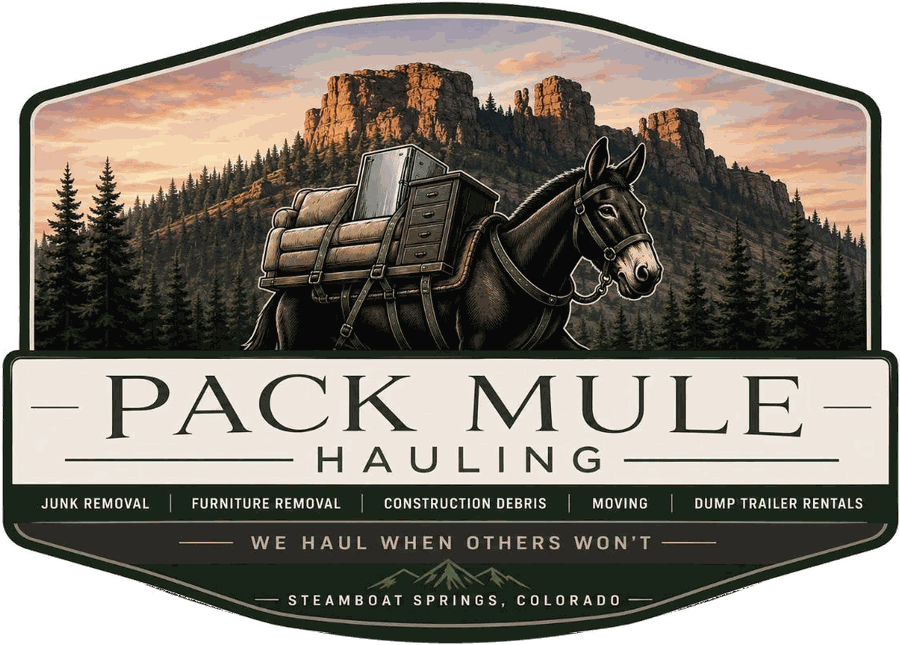Pack Mule Hauling — Steamboat Springs, Colorado